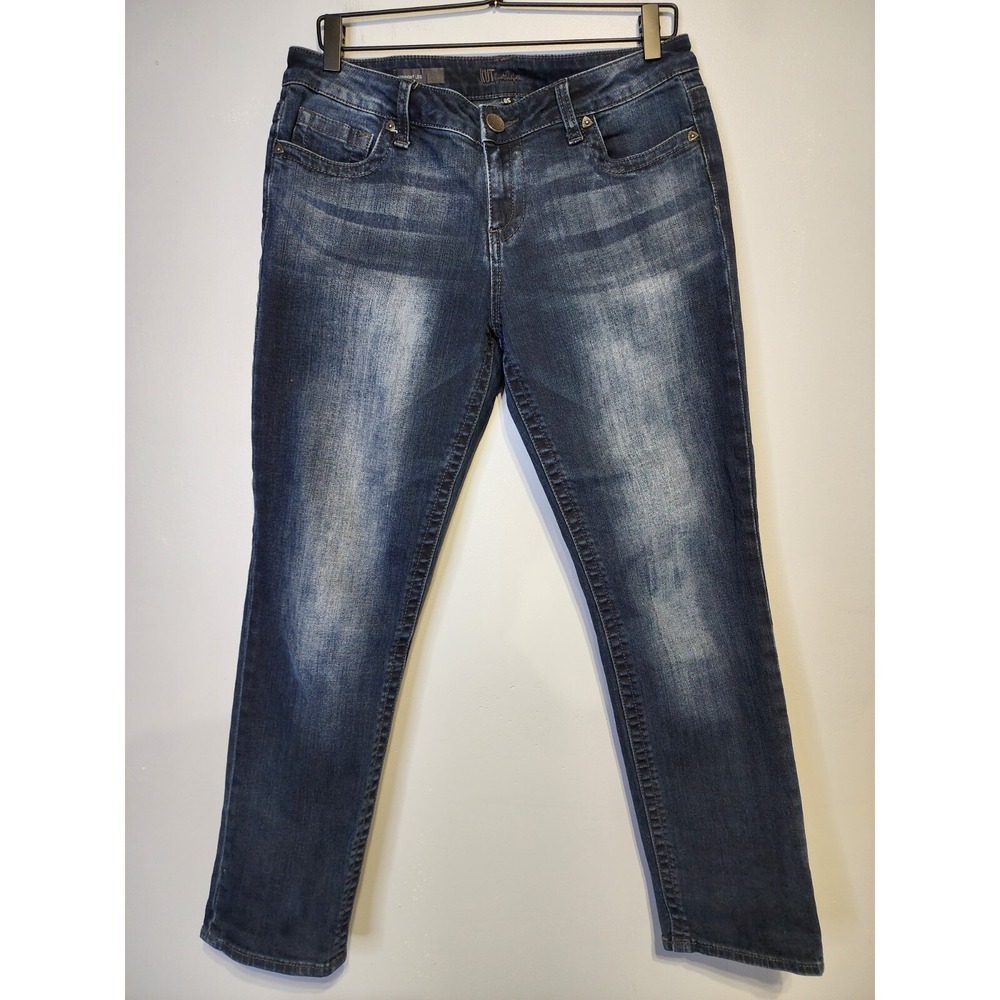 Kut From The Kloth Jeans Womens Size 8S Blue Straight Leg Stretch Denim 32x28